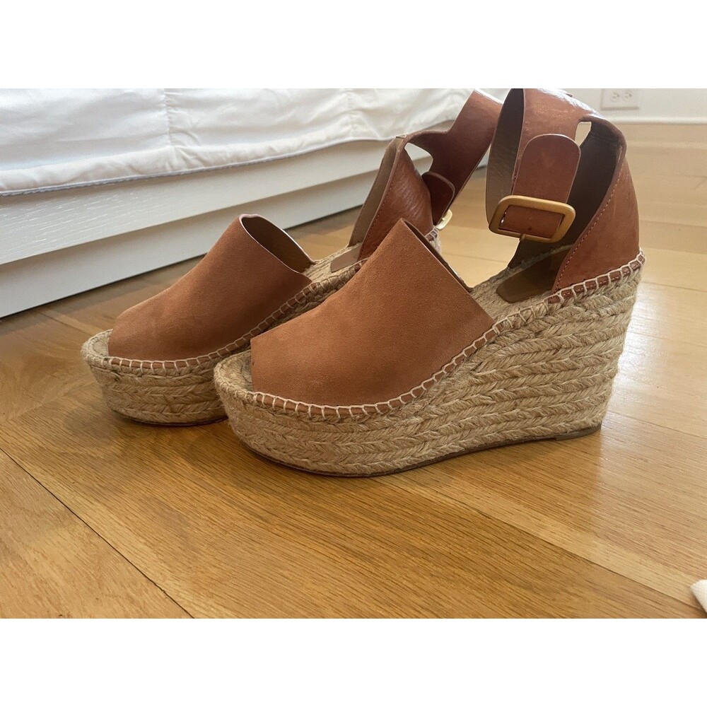 AUTHENTIC CHLOE SUEDE LEATHER ESPADRILLE PLATFORM SANDALS- EU 38 GUC! - Picture 11 of 12